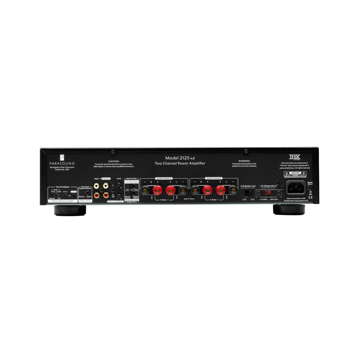Parasound NewClassic 2125 V2 Two-Channel Power Amplifier