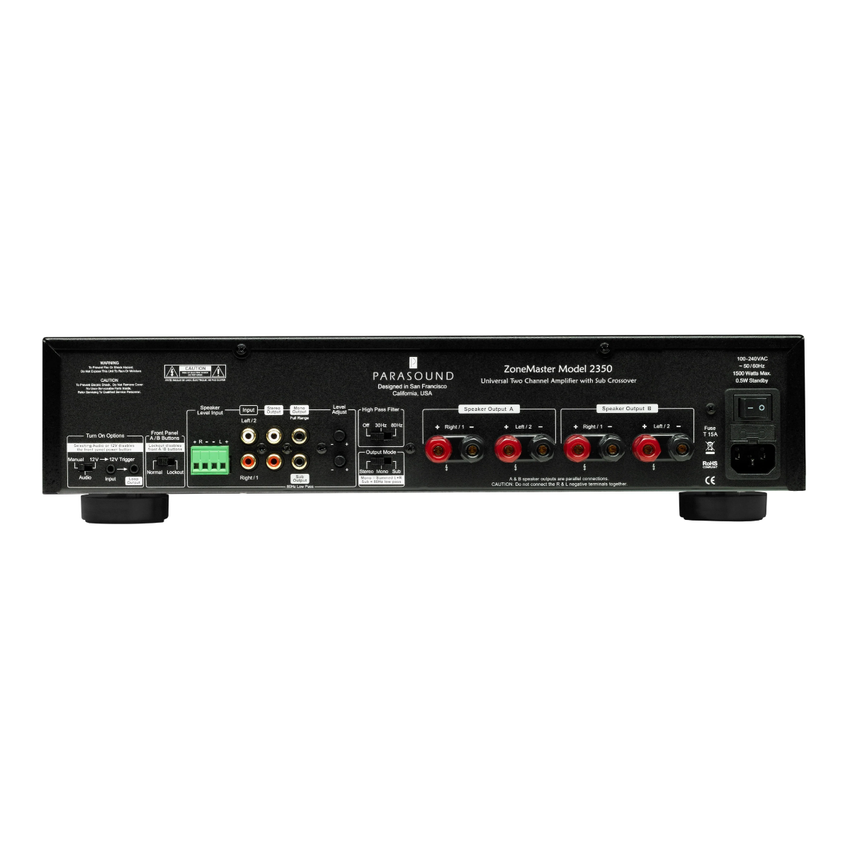 Parasound ZoneMaster 2350 Universal Two-Channel Amplifier