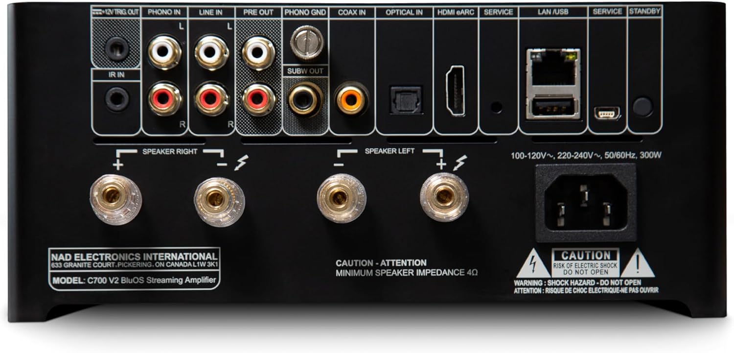 NAD C 700 V2 BluOS Streaming Amplifier