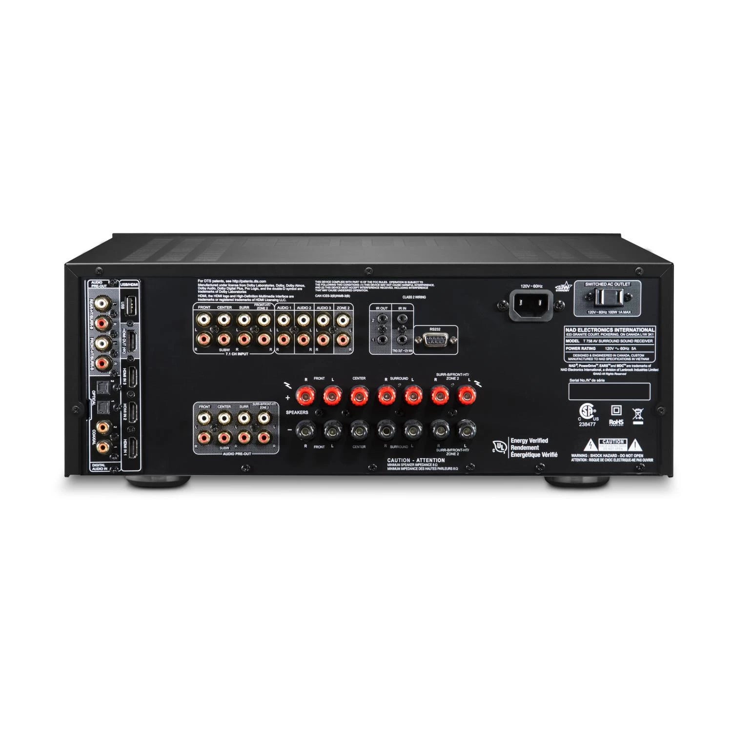 NAD T 758 V3i A/V Surround Sound Receiver - RockOnAV