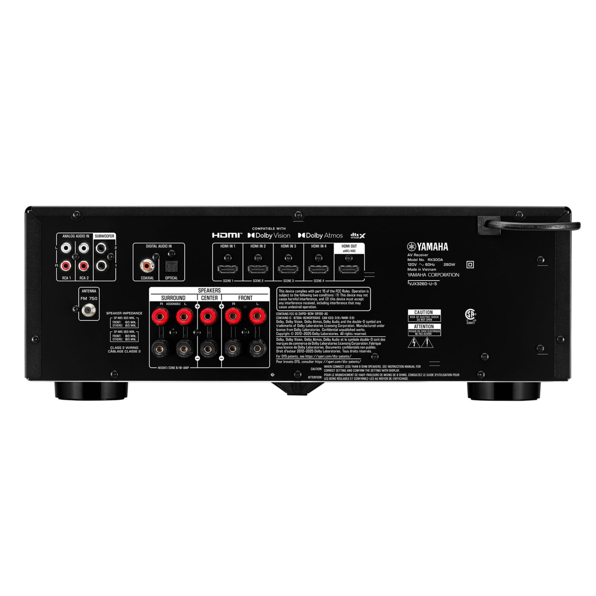 Yamaha RX300A 5.2-Channel AV Receiver - RockOnAV