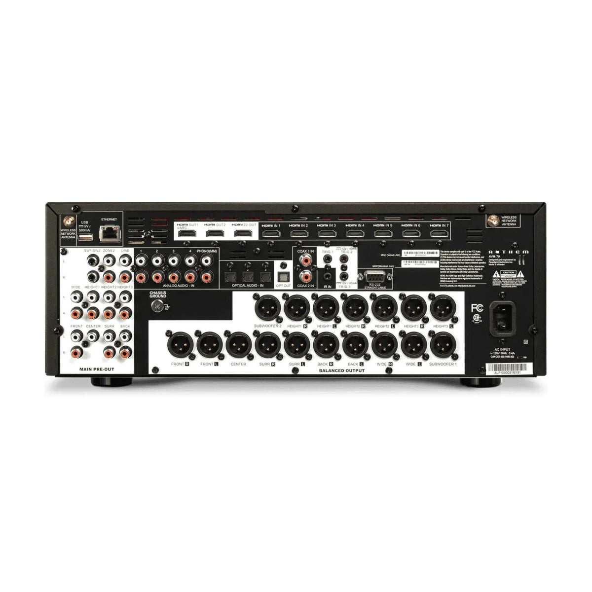Anthem AVM70 8K Home Theater 15.2-Channel AV Preamp/Processor
