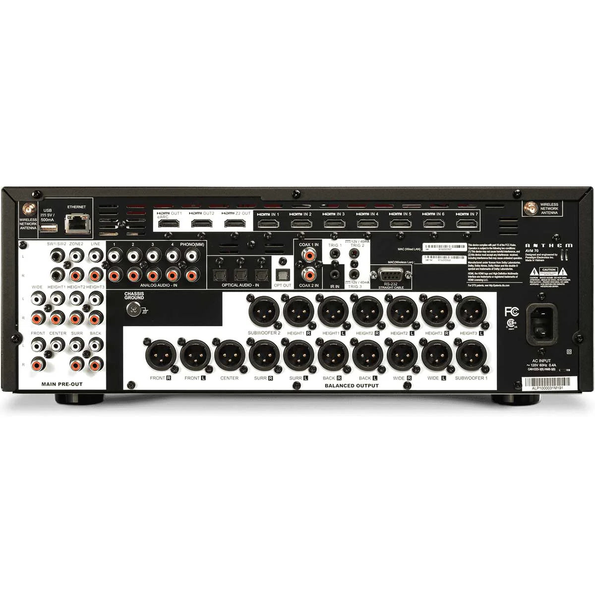 Anthem AVM70 8K Home Theater 15.2-Channel AV Preamp/Processor