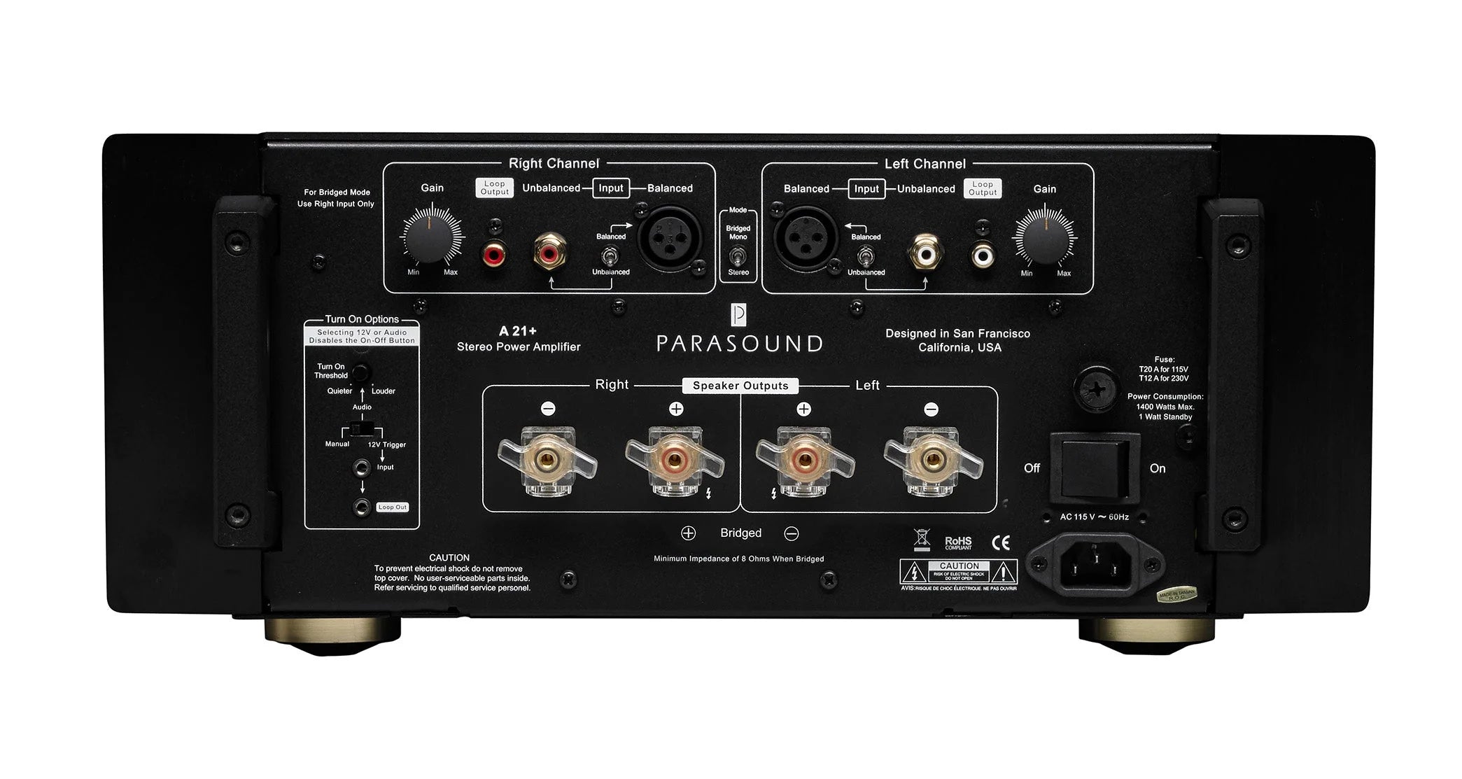 Parasound Halo A21+ Stereo Power Amplifier - RockOnAV