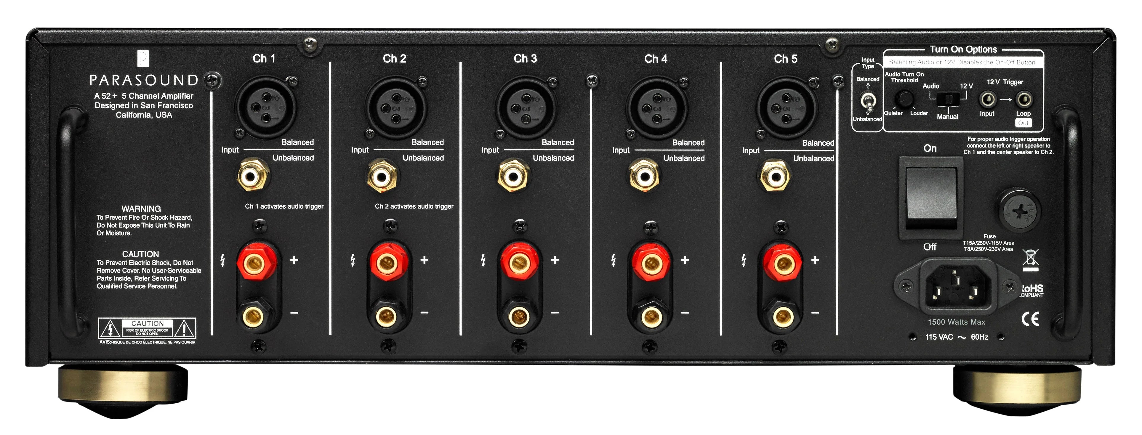 Parasound Halo A52+ Five-Channel Power Amplifier - RockOnAV