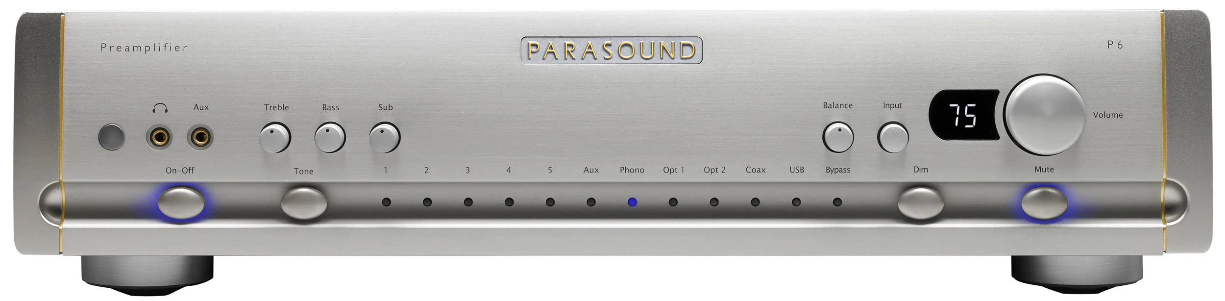 Parasound Halo P6  2.1-Channel Preamplifier & DAC - RockOnAV