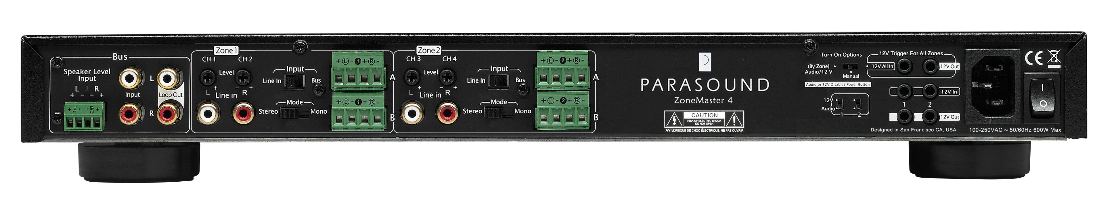 Parasound ZoneMaster 4 Universal Four-Channel Amplifier - RockOnAV